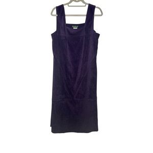 Harvé Benard Purple Faux Suede Sheath Dress Size 12